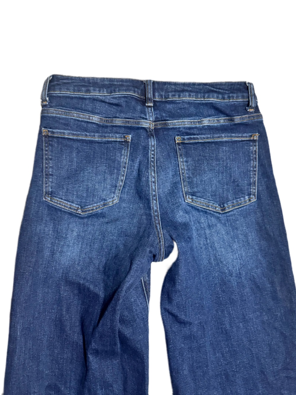 Quince Women's Bella Stretch Wide Leg Jeans Dark Blue Denim Casual Size 30 - Picture 7 of 7